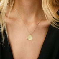 Početna ogrlica zlato za žene 14K zlato napunjena CZ-ova ogrlica sa privjeskom