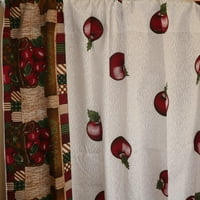 Pamučne zavjese plodovi ispis široki voćnjak uzgojene jabuke