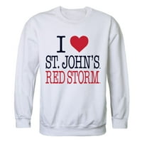 Ljubav Sveučilište Svetog Johna Crvena oluja Crewneck pulover Duks duks bijeli xx-veliki