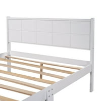 Bijela drvena platforma Krevena Veličina NO SPRING BO Potrebni ležaj za dječake i djevojke Spavaća soba