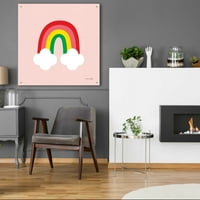 Epic Art 'Bright Rainbow II' Ann Kelle dizajn, akril staklena zidna umjetnost, 36 x36