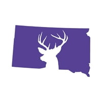Južna Dakota Deer State naljepnica naljepnica Die Cut - samoljepljivi vinil - Vremenska zaštitna - izrađena