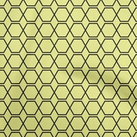 Onuone pamučno kamebric srednje žuta tkanina geometrijska oblika haljina Materijal tkanina za ispis