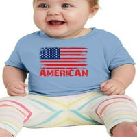 Američka zastava 4. jula. Majica Dojenčad -Image by Shutterstock, meseci