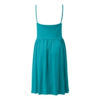 Ploknplq Žene Ljetne haljine Proljeće Ljeto Ženska haljina Čvrsta boja Slim Slim Leisure Haljina za