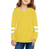 Tunička majica casual deco labave ležerne dugih rukava Crewneck pulover vrhove Girls Bluze Girls vrhovi