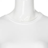 Ženska košulja za vrat za posade Ležerne prilike kratkih rukava Termska bluza sa rezervoarom JOGA M