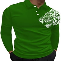 Woobling Muške polo majice dugih rukava Atletska bluza Muškarci Slim Fit Sports Pulover Style-Z XL