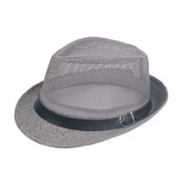 Ljetna klasična kratka brana slama Fedora šešir - stilski šešir za sunčanje za muškarce i žene, savršeno za plažu i aktivnosti na otvorenom