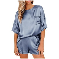 Satenske pidžame za žene odijelo Ljetna casual labava odjeća za spavanje majice s kratkim hlačama