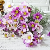 Sretan datum 2Branchs Umjetna tratinčica Cvijeće na otvorenom proljetni ukras UV otporan na lažni cvjetovi