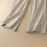 Voncos ženske hlače Ležerne prilike - Visoko rase sa širokim nogama Elastične modne pantalone za žene
