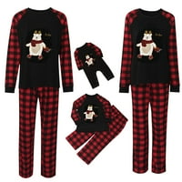 Jsaierl božićne setove porodice Pajamas, medvjedi klasični pleteni Xmas odjeća mekana odjeća za spavanje