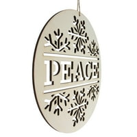 Nedovršeni drveni mir i snježni ornament ornament DIY Clout Clout