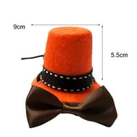 Kiskick Alloween Outfit za Halloween, postavite šešir za hrčak sa lukom - podesivom odijelo za haljinu
