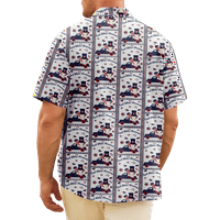 4. jula Muška havajska majica SAD Nacionalna zastava Košulja Grafički 3D košulja 3D Ispis Dnevni list s kratkim rukavima Odjeća za ispis odjeće