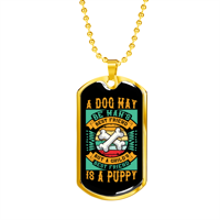 Bestfriend Puppy zelena ogrlica od nehrđajućeg čelika ili 18K zlatni pas 24 lanac