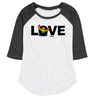 Lilo & Stitch - Love Stitch - Juniors Raglan grafička majica