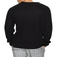 Kabreze kabel skakač vrpce pleteni džemper za mens labav pulover salon zimske toplije pletene džempere