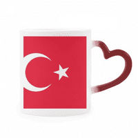 Turska Nacionalna zastava Azija Zemlja Slaljičarska krigla Crvena boja Promjena kamena posuđa