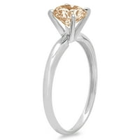 0,5CT okrugli šampanjac simulirani dijamant 14k bijeli zlatni godišnjica zaručničke prstene veličine