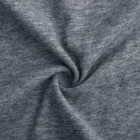 Košulje za žene Modni ženski Print Solid Boja Kratki rukav Tee Tee Grey XL