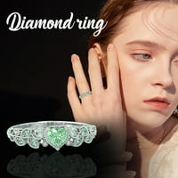 Botrong dame moda vjenčanje ljubavno srce dijamantske dame breskve srčane prsten Porodični pokloni za