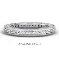-Proizvodno-4- 14k bijelo zlato Podešavanje za pave 0. Carat Ukupno prirodni dijamanti Vintage vječni prsten