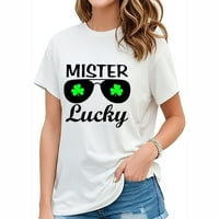 Mister Lucky Clover Modna grafička majica kratkih rukava za žene, udobne i rastezljene ljetne vrhove