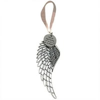 Božićni metalni ukrasi Anđeoski krilinski šarm, personaliziraju spomen-ukrase za gubitak voljenih, nadahnuti