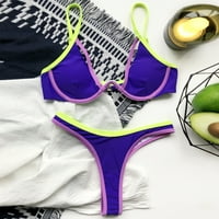 Aaiyomet Womens bikini set kupaći kostimi Bikini patchwork Dvije punjene grudnjake ženske kupaćim kupaćim