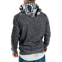 Hoodies za muškarce zimski ispisani džemper sa dugim rukavima za i WO u proljeće i jesenjim duksevima duksevi sivi 3x