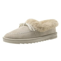 Crocowalk Ženske tople cipele Udobne cipele Flaffy Flats Slit-Ons Winter Loafers Otporni na klizanje