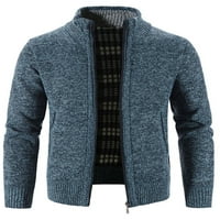 Grijanlook muški džemper jakna dugi rukav kaput puni zip zgušnjavanje stalka za odvajanje ovratnik muške