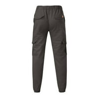 Baccoc Cargo Hlače za muškarce muške hlače Muške čvrste boje alata za više džepa Casual Hlače pantalone