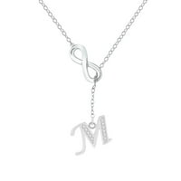 Heiheiup u obliku tassel srebrne početne ogrlice za žene srebrne ogrlice za žene A Z abecede za muškarce