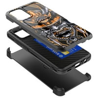 Kartica Holster Kickstand Kućište telefona Kompatibilno je sa Galaxy A52S 5G - narandžasto Shogun