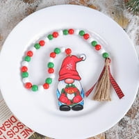JPGIF Božićni drveni božićni božićni vijenac Božićno drvce Šareni perlanski vijenac sa resima za božićnu