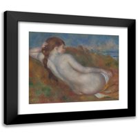 Pierre-Auguste Renoir Black Moderni uokvireni muzej umjetnički print pod nazivom - naslonjevanje golih