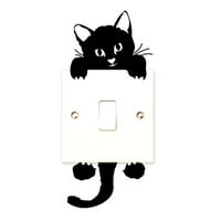 Yubnlvae naljepnice naljepnice umjetničke zidne naljepnice naljepnice na zidu Mural Baby Cat Light Decor Switch Soba za kućna dekoracija Kućni ukras