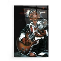 Epic Art 'Jazzman Cool' by Leonarda Jonesa, akril staklena zida Art, 12 x16