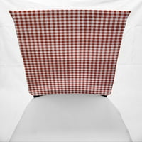 Crvena i bijela provjerena Gingham stolica za trpezariju za trpezariju ili poklopci sedišta Potrebne
