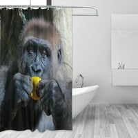 Popcreation Gorilla u prehrambenoj tuširani zastor vodootporne kupatilo za tuš