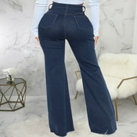 Trendi traperice za žene visoke struk ženske casual pantalone za žene ženski modni trend ubodeći traperice