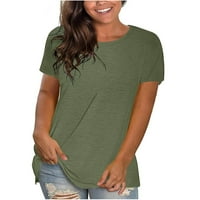 Ženske košulje s kratkim rukavima Ženska trendi punog okruglog vrata kratka rukava majica za majicu