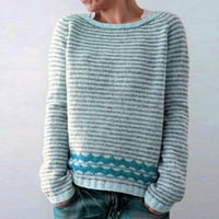 Dukseri Leesechin za Women Plus veličine modni džemper s dugim rukavima, duks od kaltena