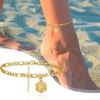 Keusn ženski lanac stopala Jednostruki sloj heksagoni Anklet nakit Anklet Početne narukvice za kontakte