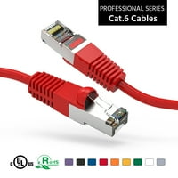 10ft mačja zaštićena Ethernet mrežom pokrenuta kabl crvena, pakovanje