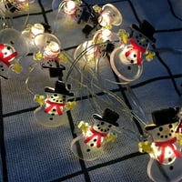Božićni ukrasi Santa Claus Lights, Božićna žica LED baterija Pokrenuta baterija za vanjski vrt, travnjak,