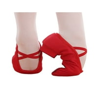 Tenmi Kids Slipper Split Sole balet papuče Cross Strap Dance cipela Canvas Trenirajte unise Stretch